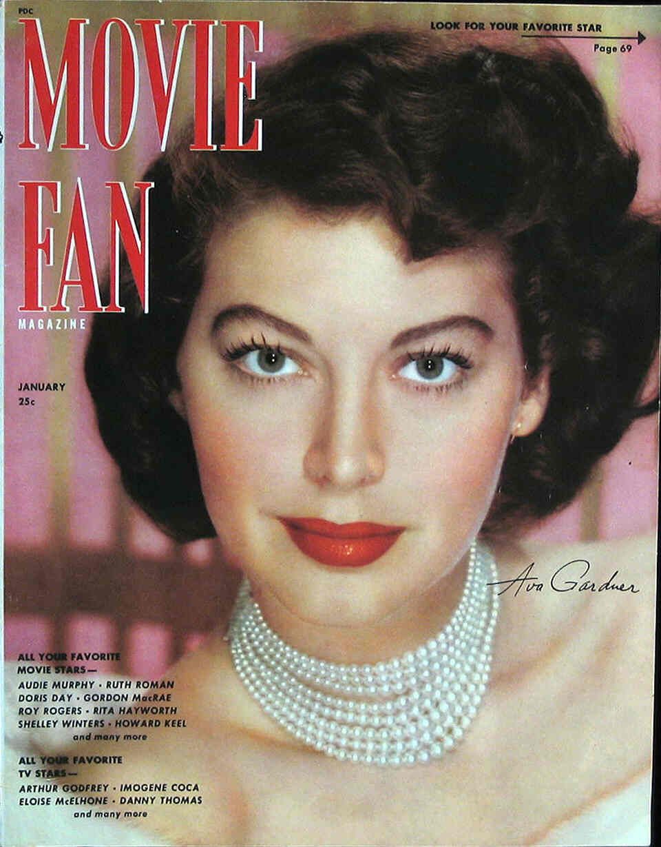 MOVIE FAN magazine side cover  Vol 6 # 3 January/February 1952