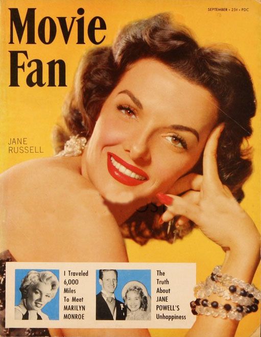 MOVIE FAN magazine side cover September 1953