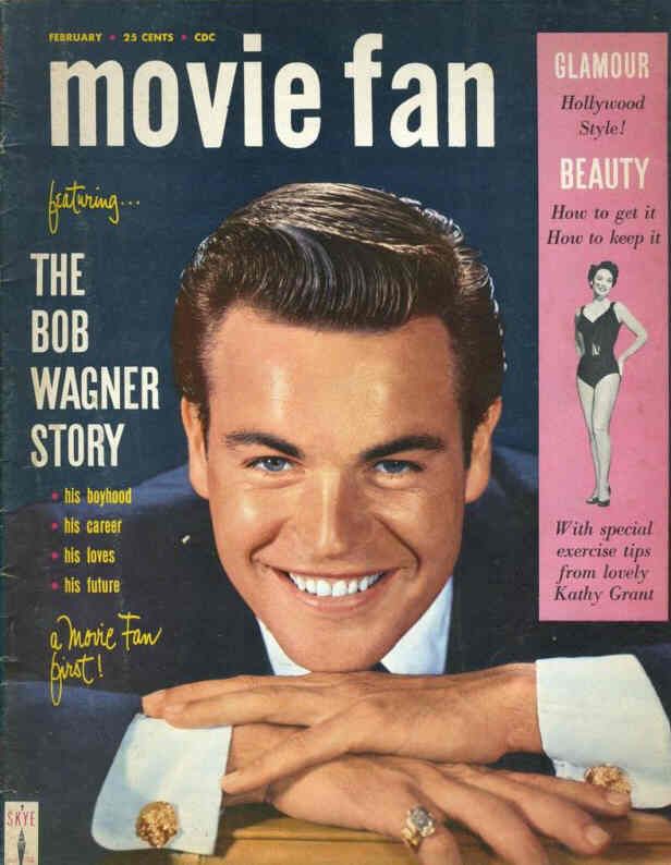 MOVIE FAN magazine side cover February 1958