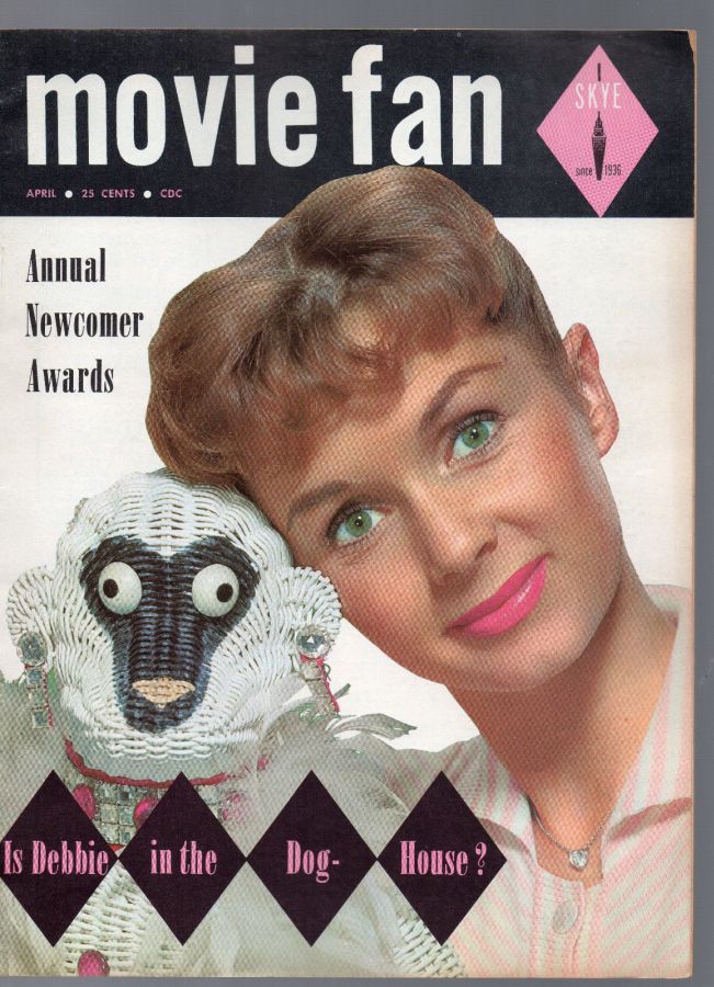 MOVIE FAN magazine side cover April 1958