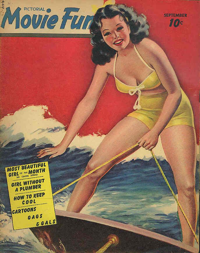 PICTORIAL MOVIE FUN magazine side cover  Vol 1 # 9 September 1941