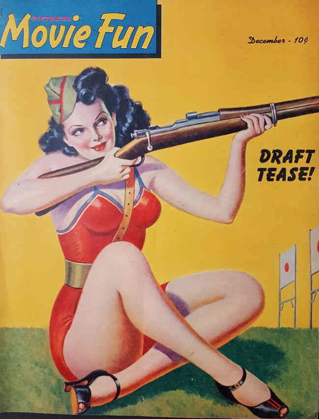 PICTORIAL MOVIE FUN magazine side cover  Vol 1 # 12 December 1941