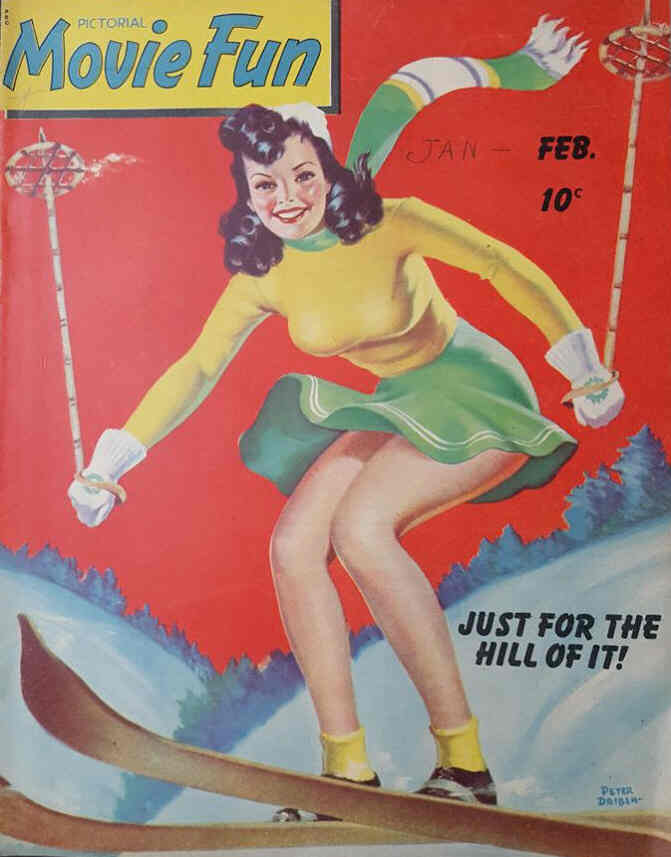 PICTORIAL MOVIE FUN magazine side cover  Vol 2 # 1 February 1942