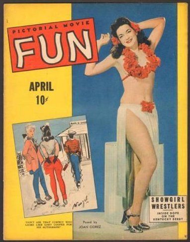 PICTORIAL MOVIE FUN magazine side cover  Vol 2 # 2 April 1942