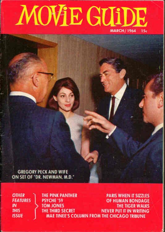 MOVIE GUIDE (60s) magazine side cover March 1964