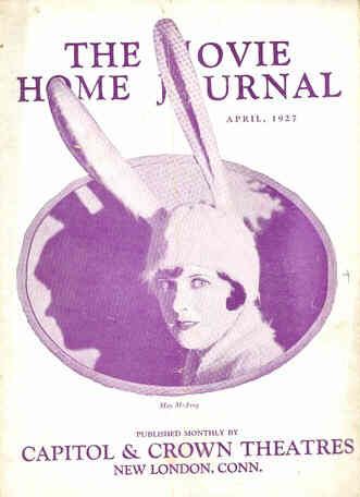 MOVIE HOME JOURNAL | THE magazine side cover April 1927