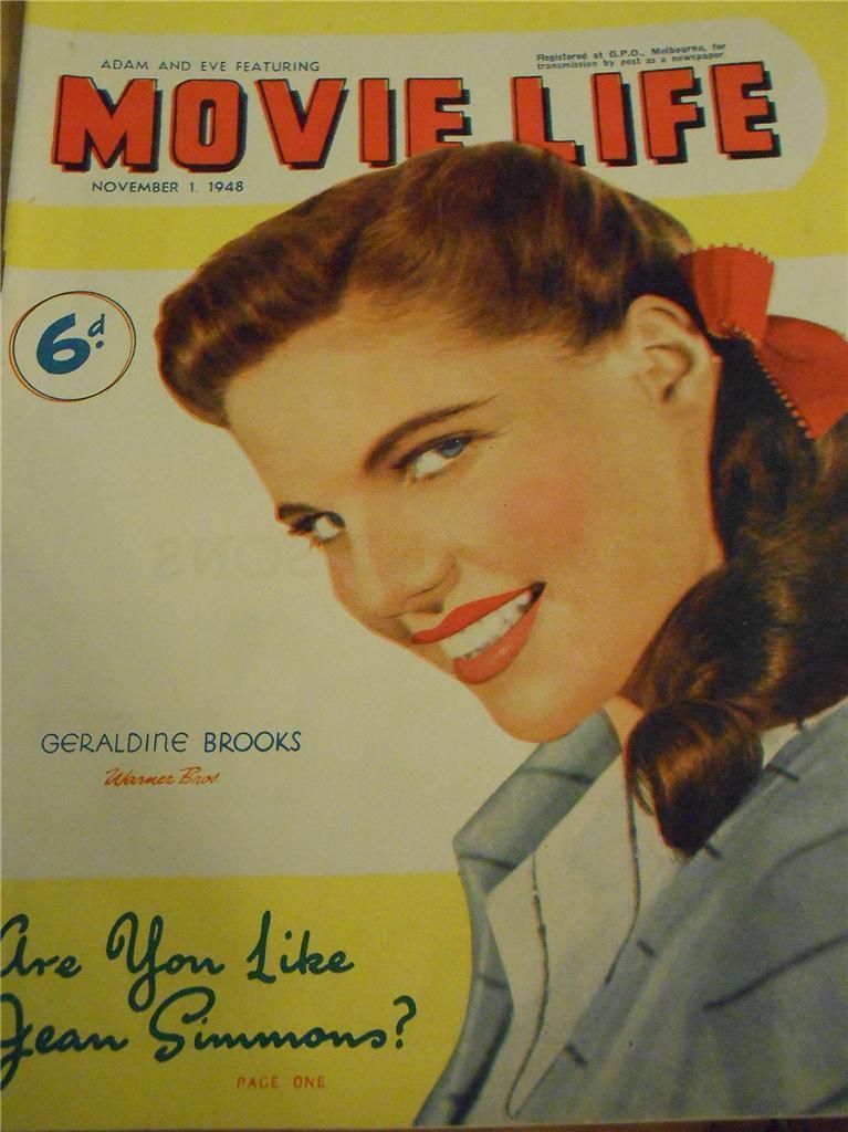 MOVIE LIFE (Au) magazine side cover 1 November 1948