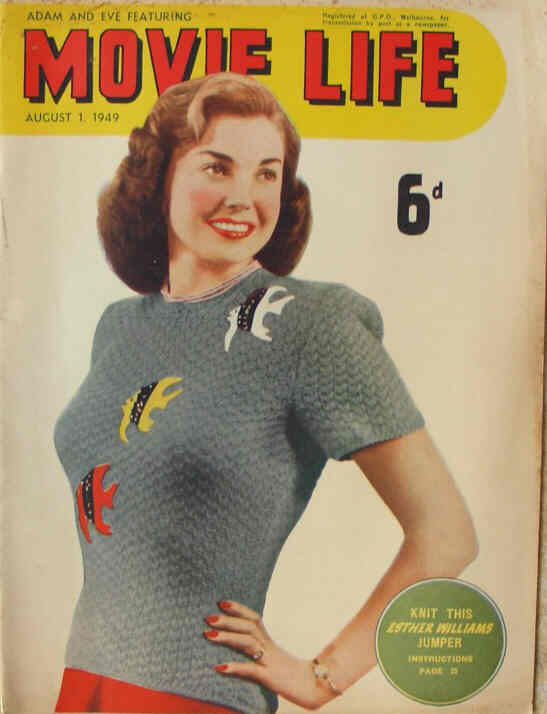 MOVIE LIFE (Au) magazine side cover August 1949