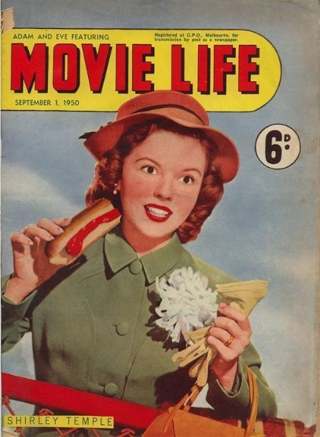 MOVIE LIFE (Au) magazine side cover September 1950