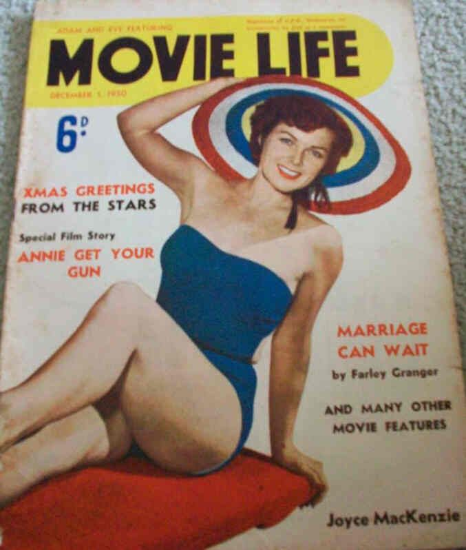 MOVIE LIFE (Au) magazine side cover December 1950