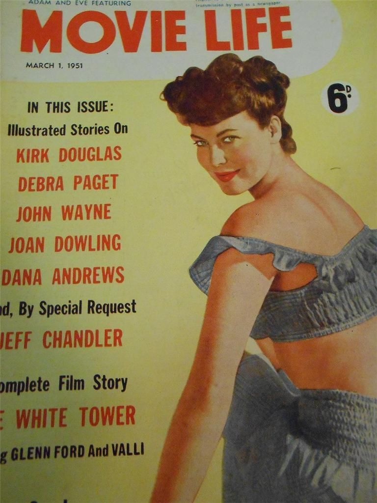 MOVIE LIFE (Au) magazine side cover 1 March 1951