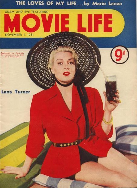 MOVIE LIFE (Au) magazine side cover November 1951