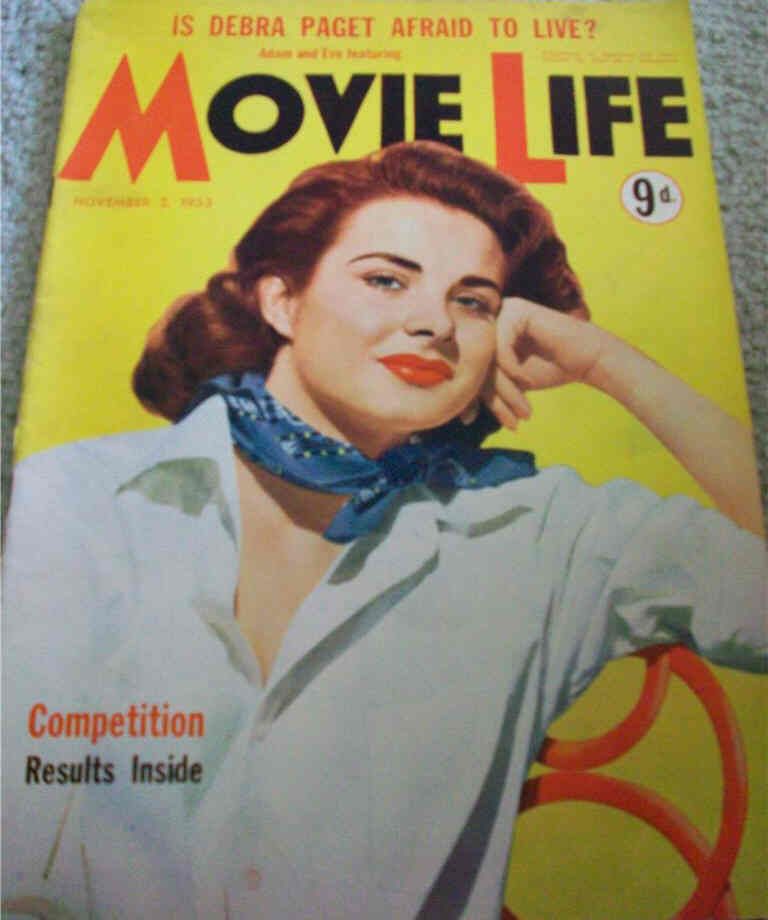 MOVIE LIFE (Au) magazine side cover November 1953