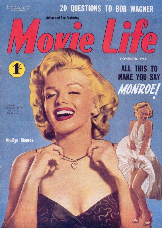 MOVIE LIFE (Au) magazine side cover November 1955