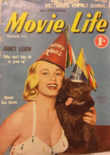 MOVIE LIFE (Au) magazine side cover December 1955