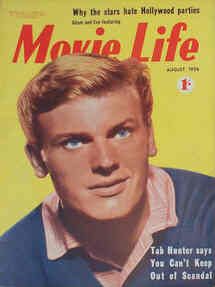 MOVIE LIFE (Au) magazine side cover August 1956