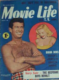 MOVIE LIFE (Au) magazine side cover February 1957