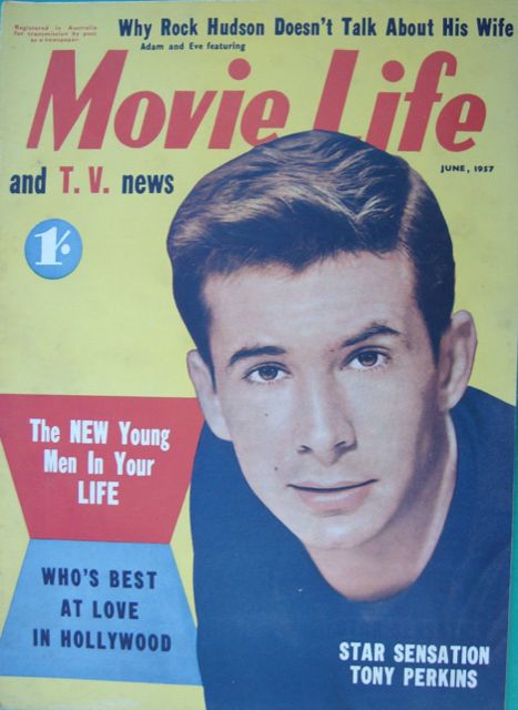 MOVIE LIFE (Au) magazine side cover June 1957