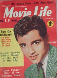MOVIE LIFE (Au) magazine side cover August 1957