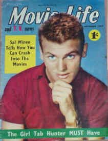 MOVIE LIFE (Au) magazine side cover November 1957