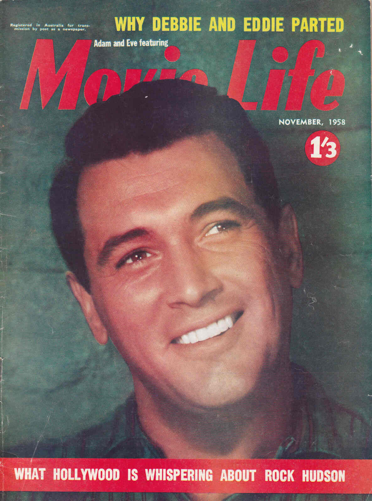 MOVIE LIFE (Au) magazine side cover November 1958