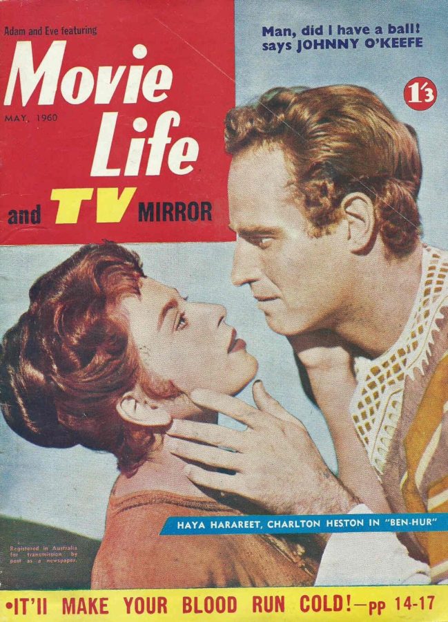 MOVIE LIFE (Au) magazine side cover May 1960