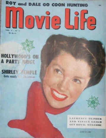 MOVIE LIFE (UK) magazine side cover Issue 1 Vol 1 # 1 - December 1950