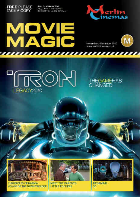 MOVIE MAGIC magazine side cover November/December 2010
