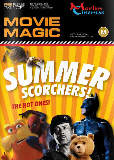 MOVIE MAGIC magazine side cover July/August 2012