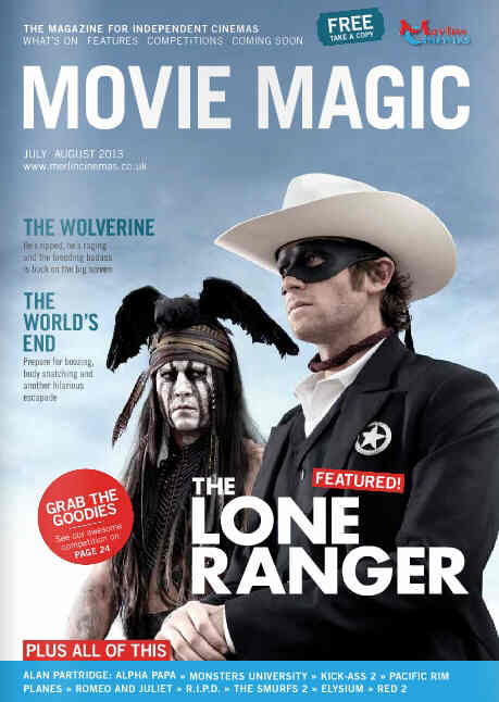 MOVIE MAGIC magazine side cover July/August 2013