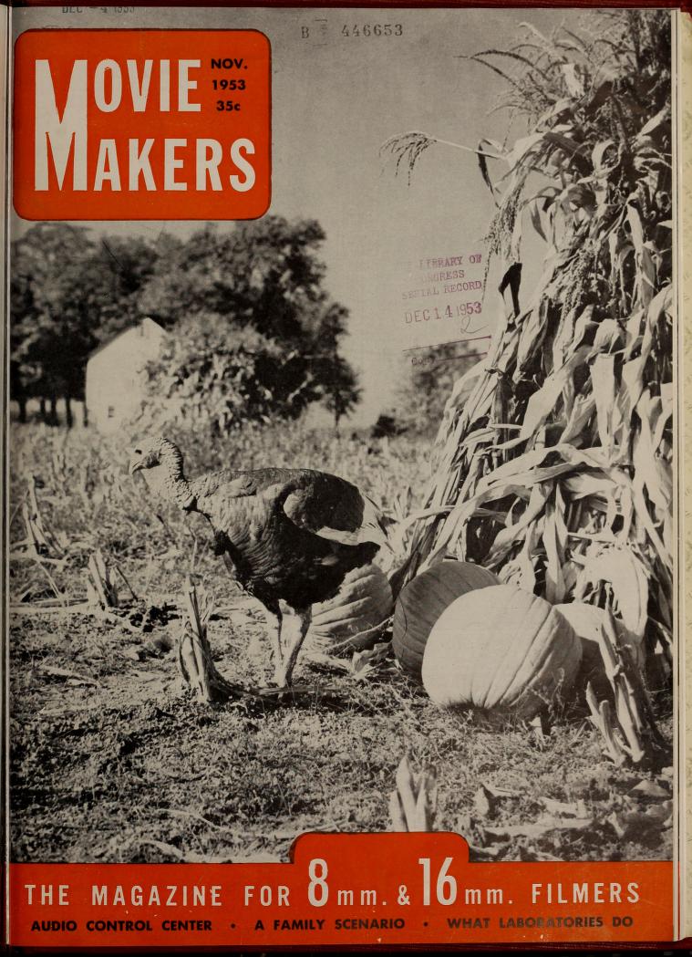 MOVIE MAKERS magazine side cover Issue 334 November 1953