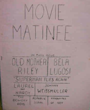 MOVIE MATINEE magazine side cover Issue 1  1965