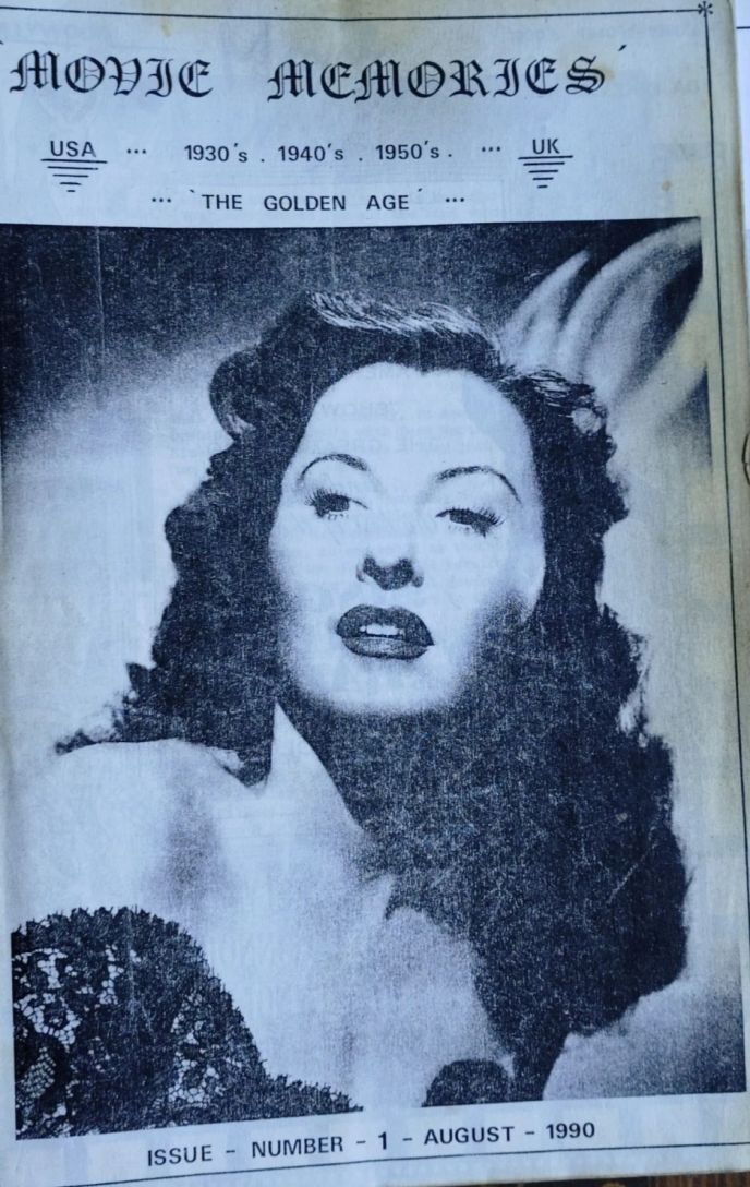 MOVIE MEMORIES magazine side cover Issue 1 August 1990