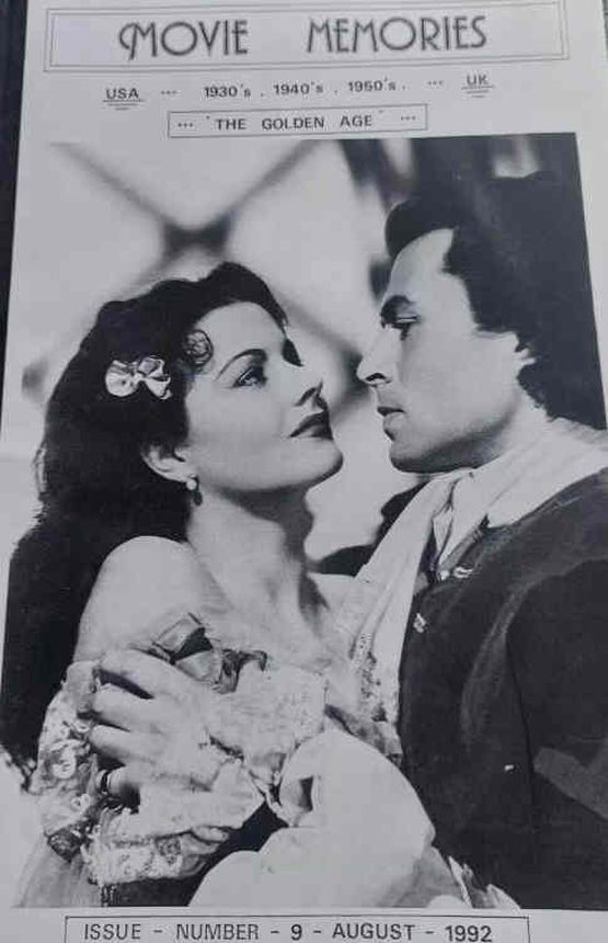 MOVIE MEMORIES magazine side cover Issue 9 August 1992
