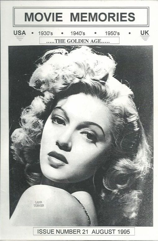 MOVIE MEMORIES magazine side cover Issue 21 August 1995