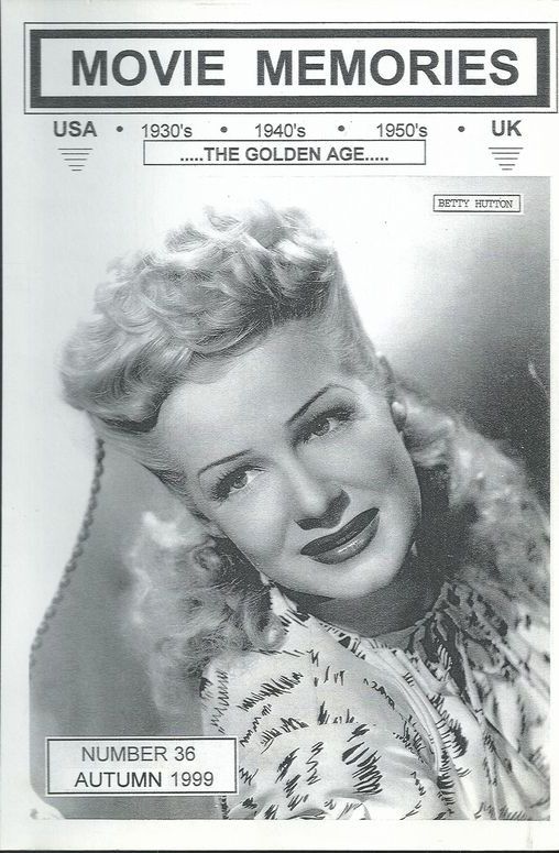 MOVIE MEMORIES magazine side cover Issue 36 Autumn 1999