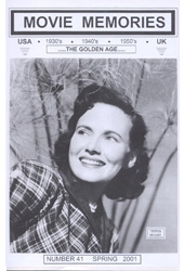 MOVIE MEMORIES magazine side cover Issue 41 Spring 2001
