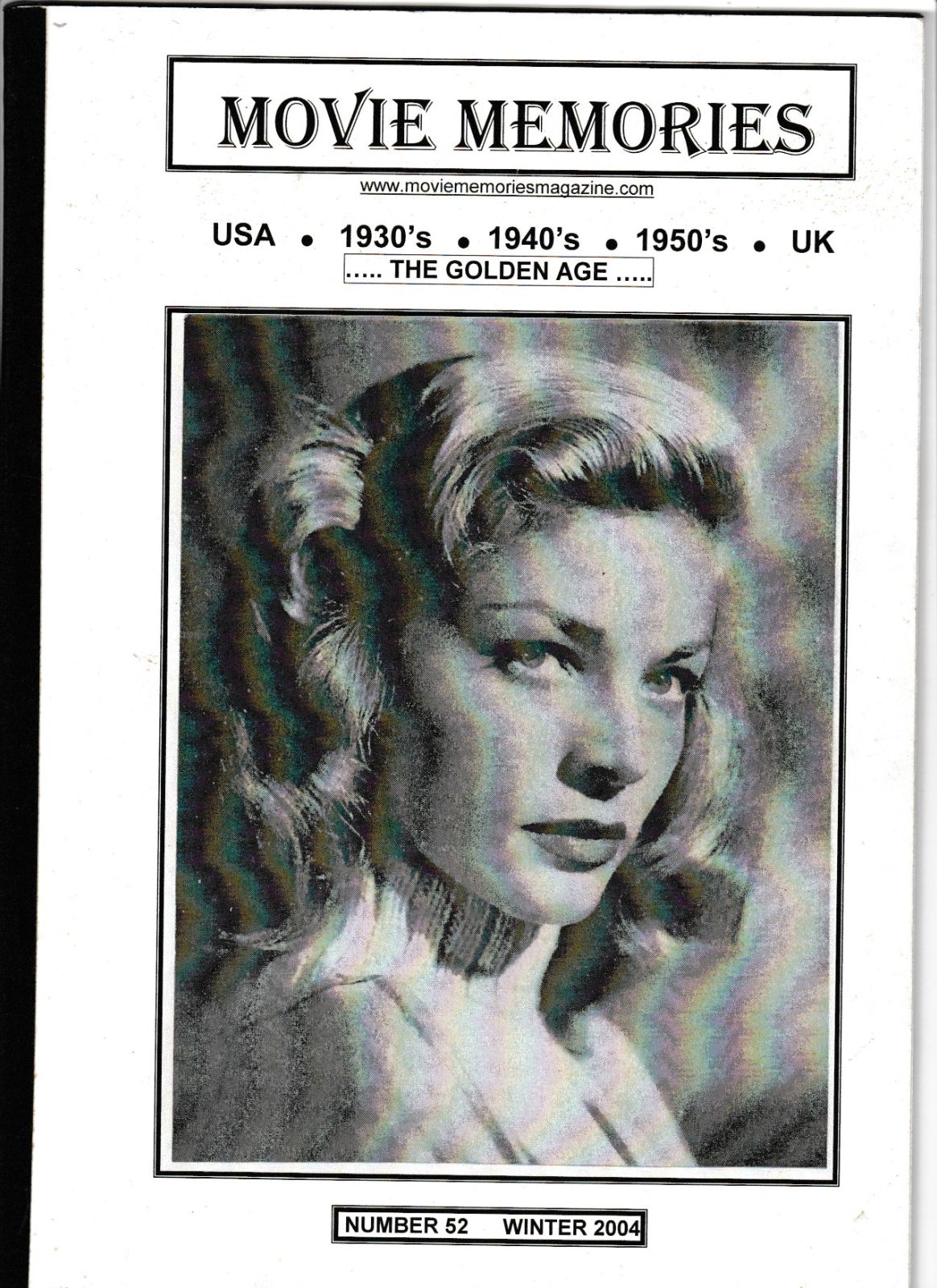 MOVIE MEMORIES magazine side cover Issue 52 Winter 2004