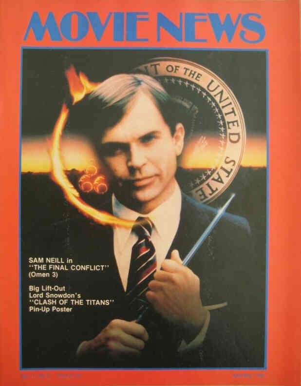 MOVIE NEWS (Au) magazine side cover  Vol 17 # 2 April/May 1981