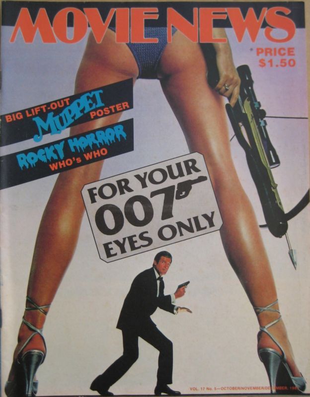 MOVIE NEWS (Au) magazine side cover  Vol 17 # 5 October/November/December 1981