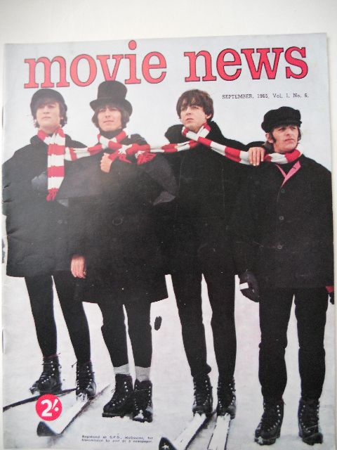MOVIE NEWS (Au) magazine side cover  Vol 1 # 6 September 1965