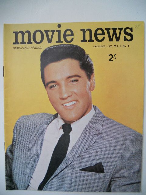 MOVIE NEWS (Au) magazine side cover  Vol 1 # 9 December 1965