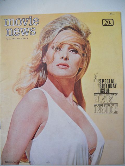 MOVIE NEWS (Au) magazine side cover  Vol 2 # 4 April 1966