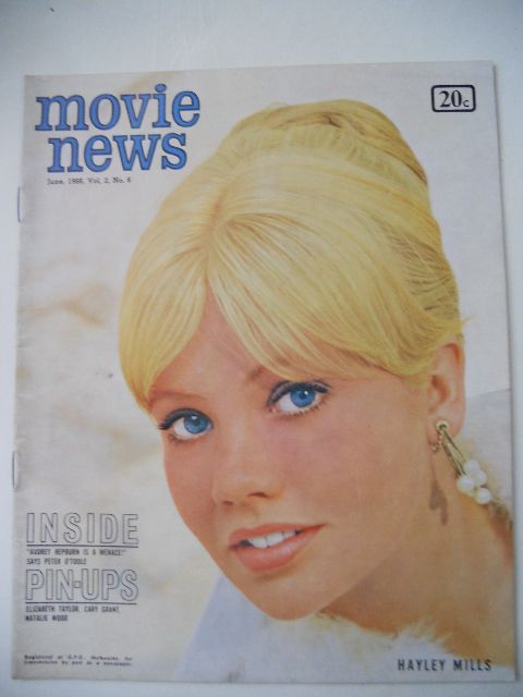 MOVIE NEWS (Au) magazine side cover  Vol 2 # 6 June 1966