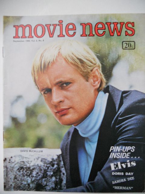 MOVIE NEWS (Au) magazine side cover  Vol 2 # 9 September 1966