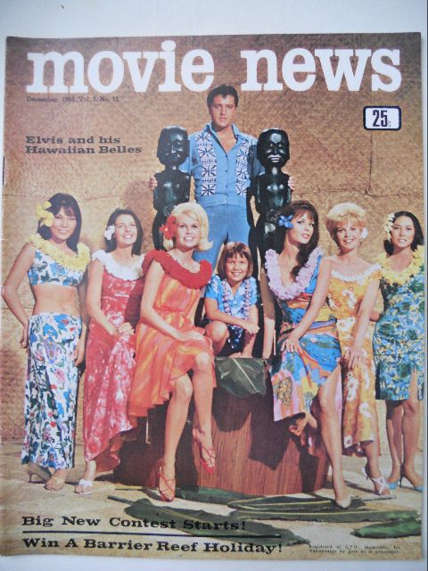 MOVIE NEWS (Au) magazine side cover  Vol 2 # 12 December 1966