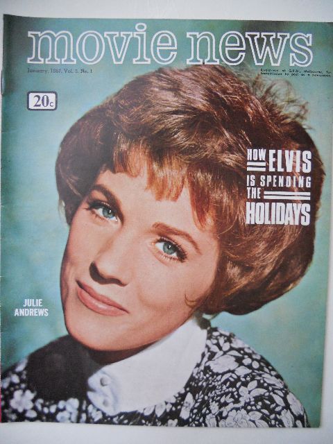 MOVIE NEWS (Au) magazine side cover  Vol 3 # 1 January 1967
