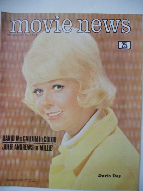 MOVIE NEWS (Au) magazine side cover  Vol 3 # 9 September 1967