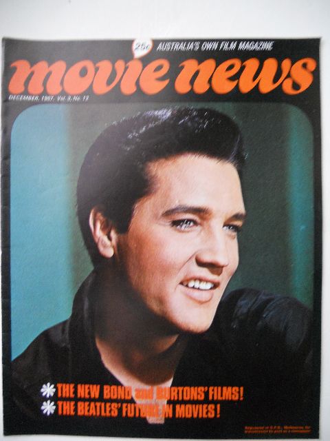 MOVIE NEWS (Au) magazine side cover  Vol 3 # 12 December 1967