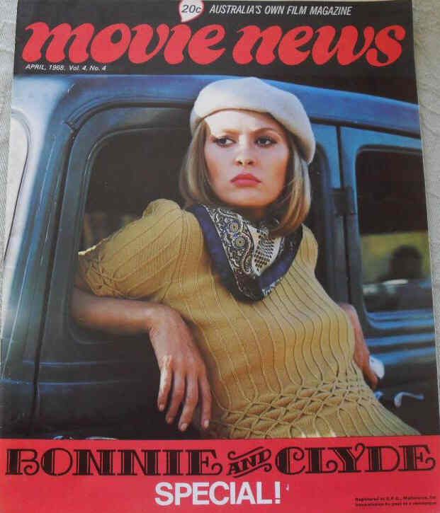 MOVIE NEWS (Au) magazine side cover  Vol 4 # 4 April 1968